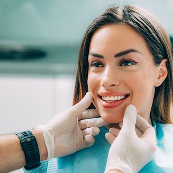 Woman having a dental checkup 