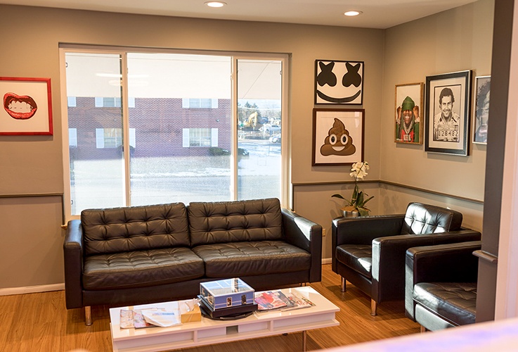 Dental office waiting room
