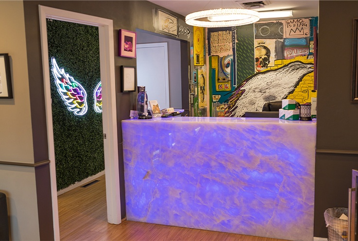Dental office waiting room