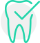 Tooth with checkmark icon