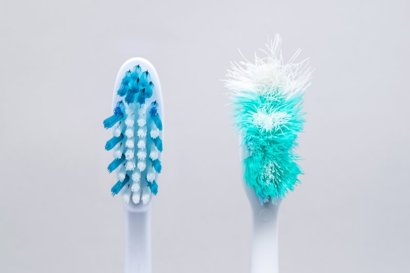 New and old toothbrushes